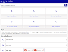 Tablet Screenshot of heatingelementmanufacturer.com
